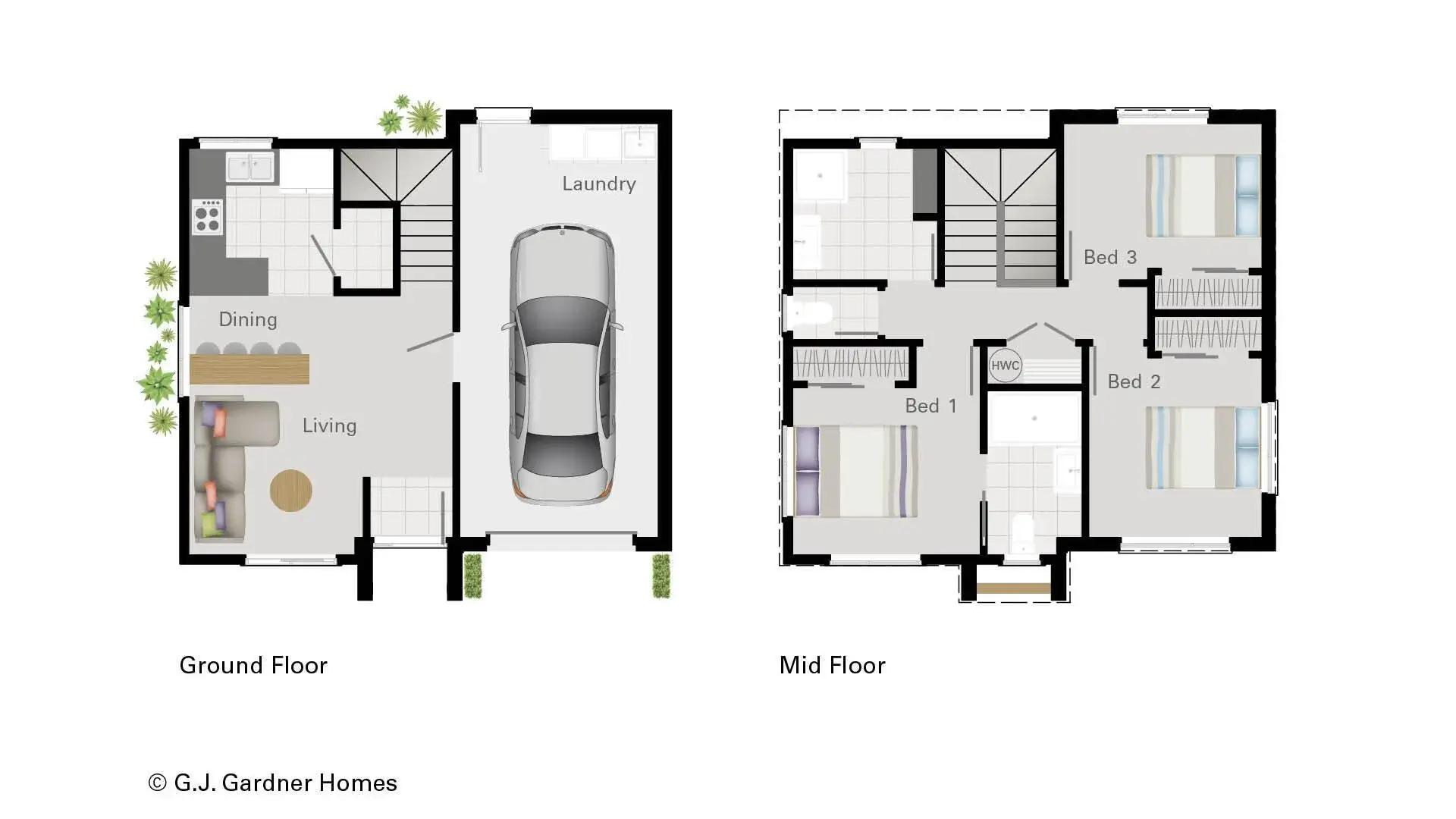 Floor plan render - Tasman Silver Alternate | Change Request