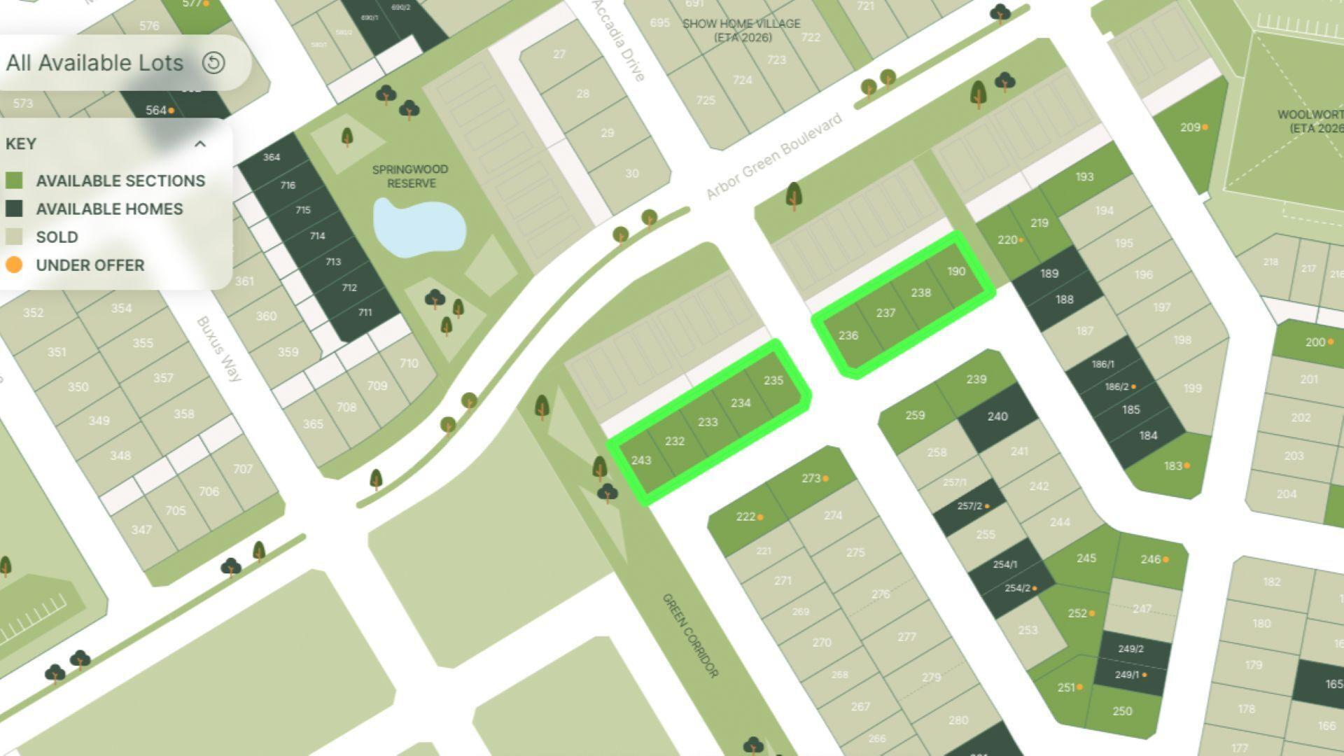 site map available lots site map available lots